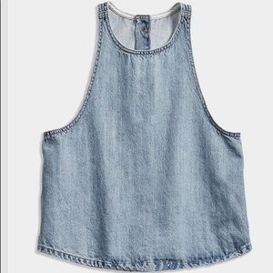 Lucky Brand Snap Back Denim Top